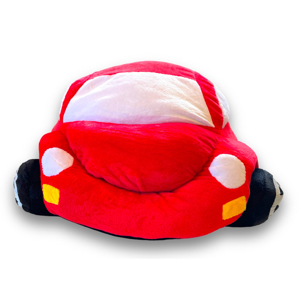 Red Plush Toy Car with Custom Detailing