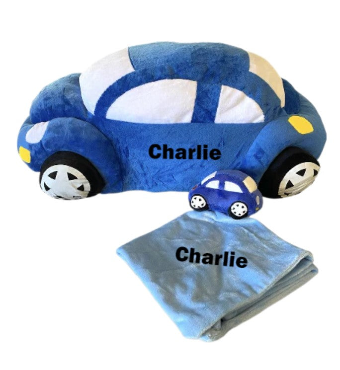 Adventurous Driving Gift Set: Plush Toy and Comforter